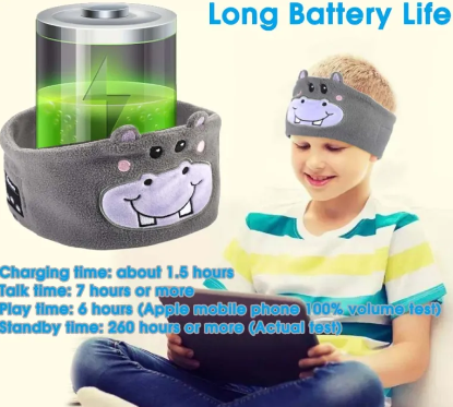 Animal Bluetooth Sleep Mask Headband with Built-In Speakers