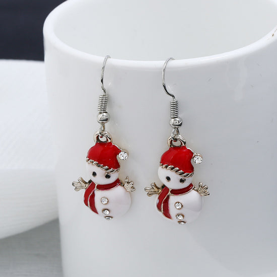Snowman Earrings - Christmas Jewelry